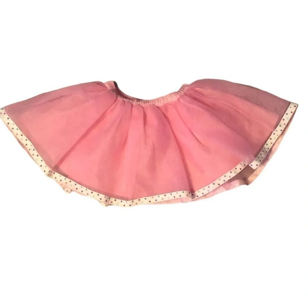 Gymboree Pink Tutu With Polka Dot Trim Sz 6-12M